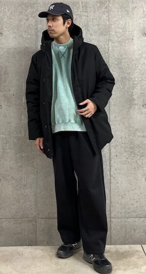 ピレネックスのダウンのコーデ例