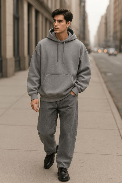 メンズのグレージーンズのコーデ術②