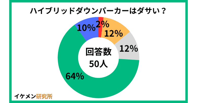 ハイブリッドダウンパーカーはダサい？50人のアンケート結果