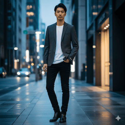 ラウンジリザードのおしゃれコーデ例