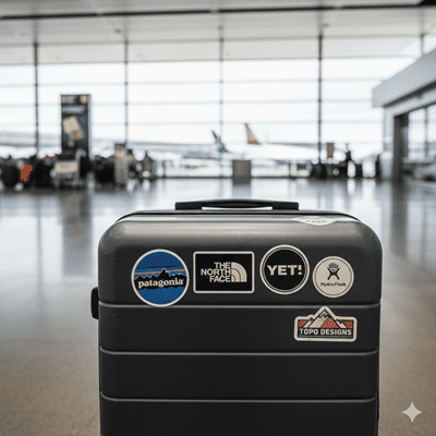 おしゃれなスーツケースステッカー参考例