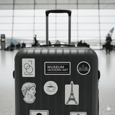 おしゃれなスーツケースステッカー参考例