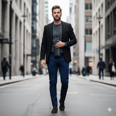 メンズのスマホポーチコーデ術①(イメージ画像)