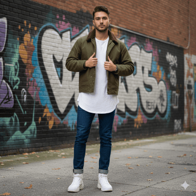 メンズのN-1デッキジャケットのコーデ術②