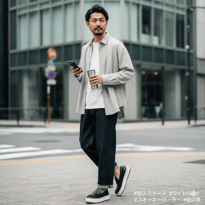 スニーカーローファーおしゃれ コーデ例