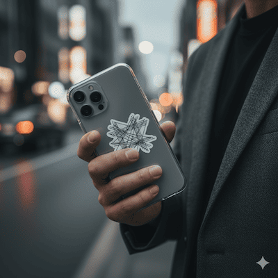 おしゃれなスマホステッカー参考例