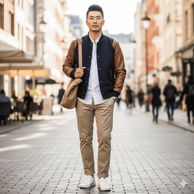 ユニクロのスタジャンコーデ術②（イメージ画像）