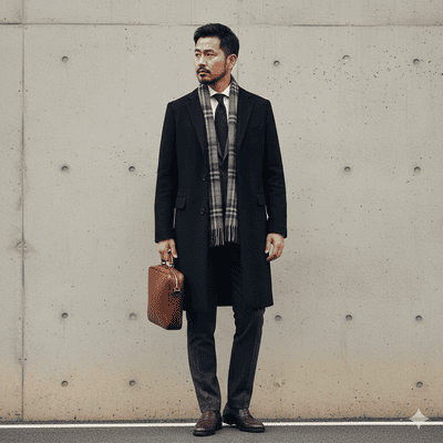 チェスターコートのおしゃれコーデ例②(イメージ画像)