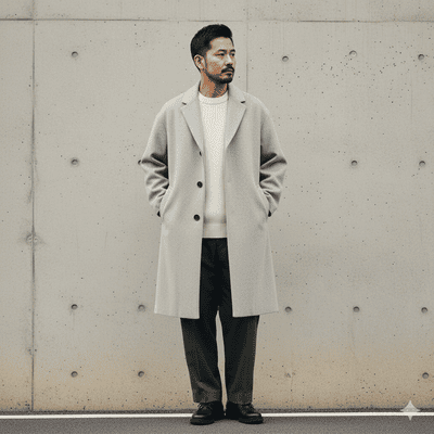 チェスターコートのおしゃれコーデ例③(イメージ画像)