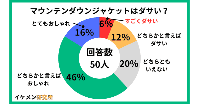 マウンテンダウンジャケットはダサい?50人へのアンケート結果