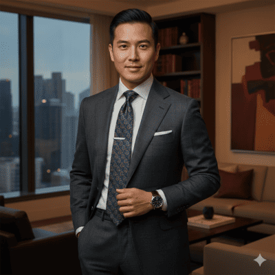 ペイズリー柄のネクタイコーデ術①（イメージ画像）