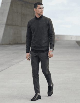 シャツの上にスウェットコーデ術③（イメージ画像）